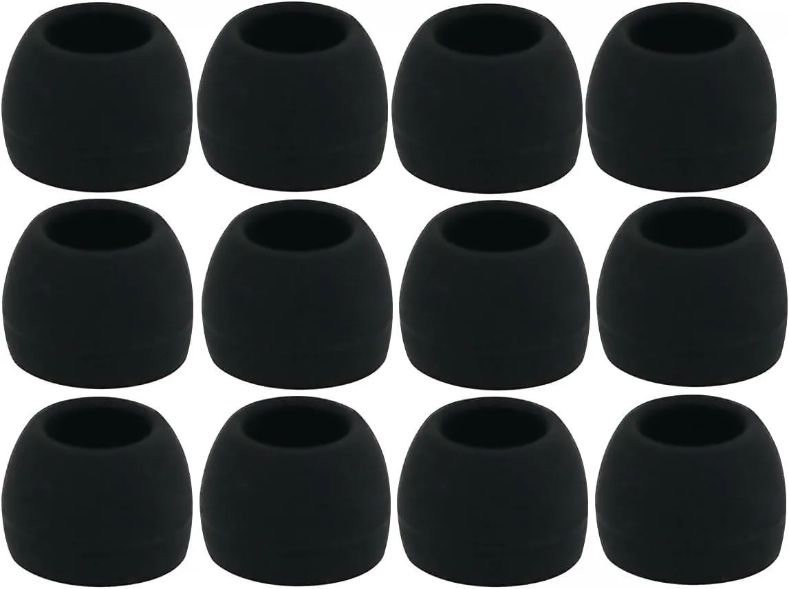 12pcs - Small (S) Eartips Compatible with Skullcandy Push Active, Sesh EVO, Dime 2 1, Grind, Indy Fuel True Wireless Earphones - Replacement Earbuds Adapters (All-B)