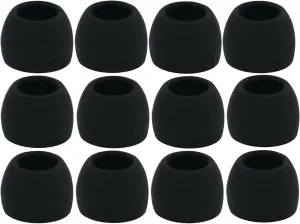 12pcs - Small (S) Eartips Compatible with Skullcandy Push Active, Sesh EVO, Dime 2 1, Grind, Indy Fuel True Wireless Earphones - Replacement Earbuds Adapters (All-B)