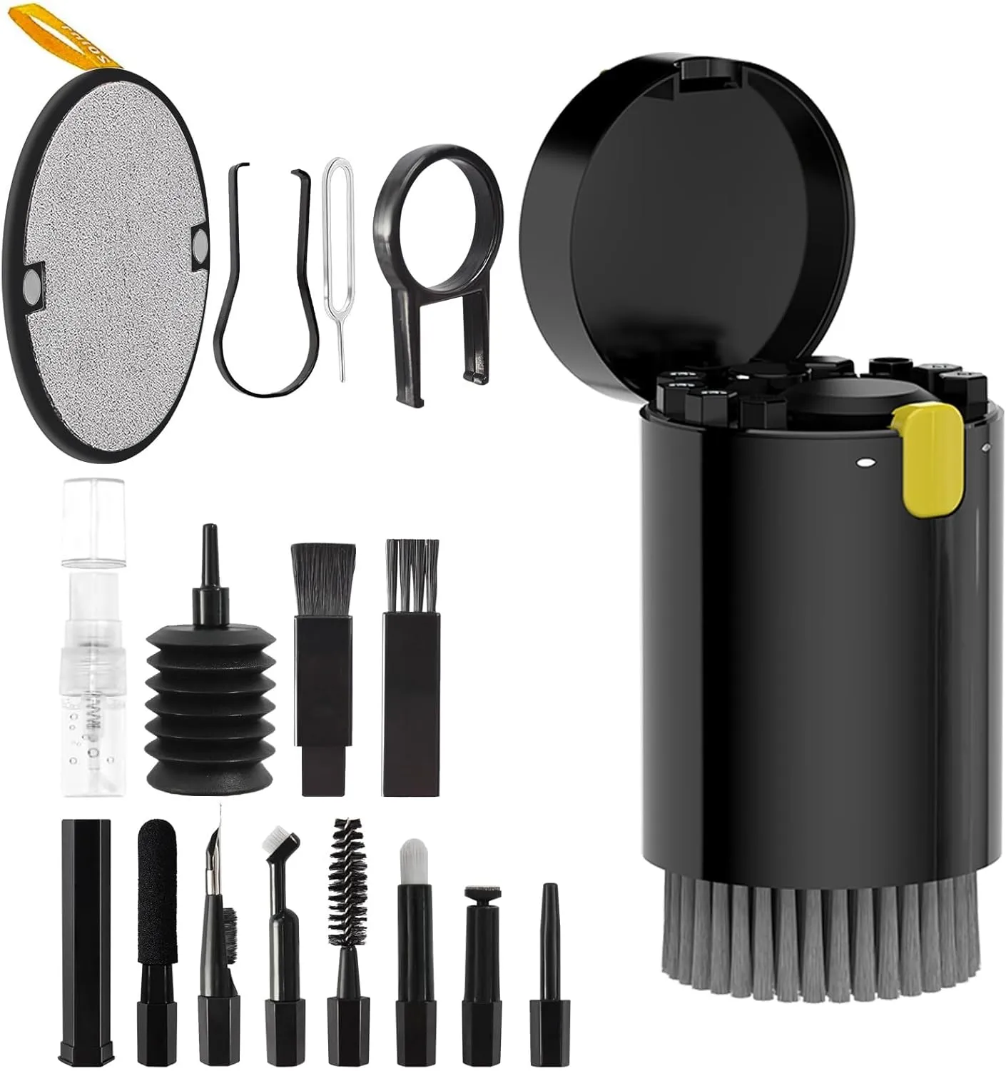 20-in-1 Laptop Screen Keyboard Cleaning kit, Cell Phone Cleaning kit, Airpod Cleaning kit, Electronics Cleaning kit for Mobile Phones, Tablets, Computers, Computer Monitors, TV Camera LensesBlack