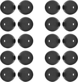 20 Pieces Silicon Replacement Earbuds Tips Cover Ear Gels Buds for Samsung Galaxy Note 5te 7/S7/S6/S6 Edge Earbuds Black