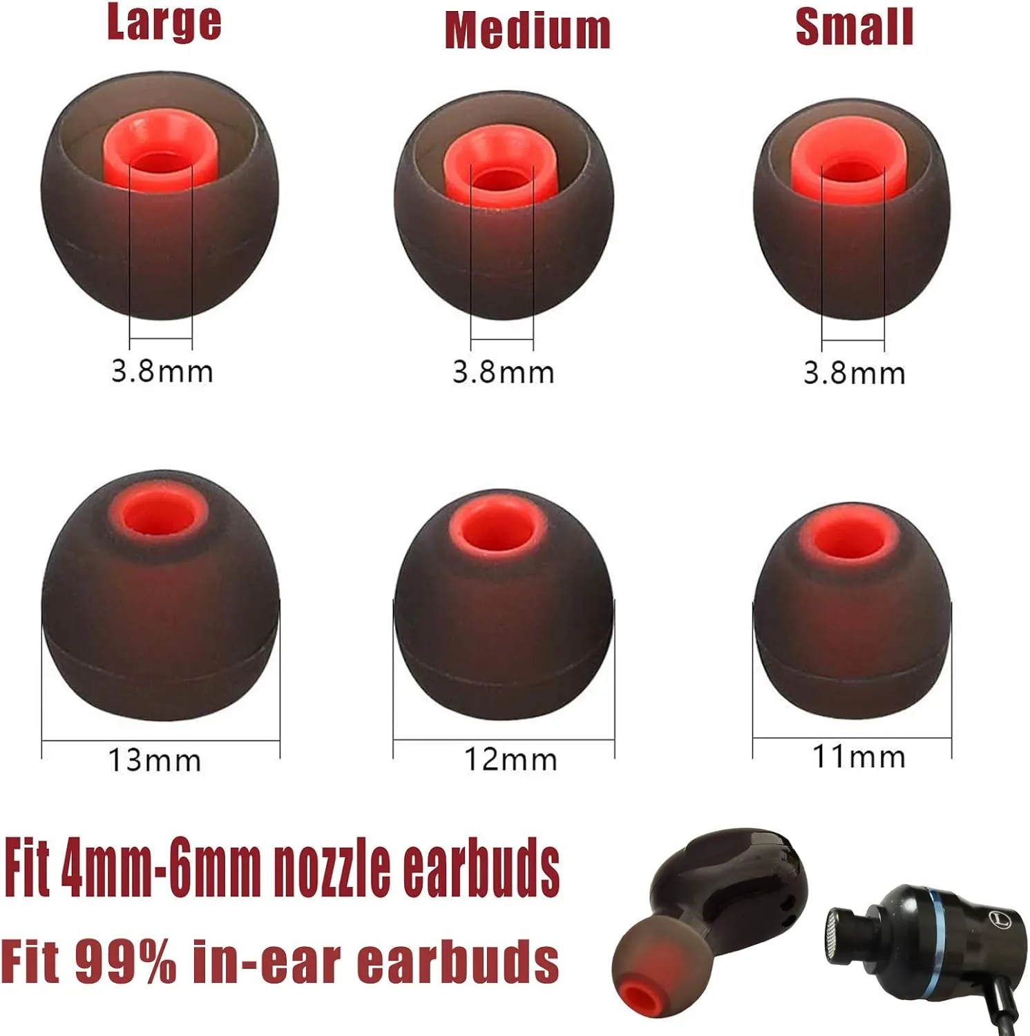 3 Pairs (LMS) Silicone Ear Tips for Beats Flex Beats X Earbuds Tips Replacement Silicone Wingtips Ear Hooks Ear Fins Stabilizer Ear Tips for JayBird X4 X3 etc.3 Pairs (M)