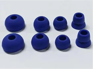 4 Pairs Earbud Replacement Pieces Silicone Earbud Tips Compatible with Beats Powerbeats 3 Powerbeats 2 Wireless in-Ear Earphones,(S/M/L, and Double Flange) Dark Blue