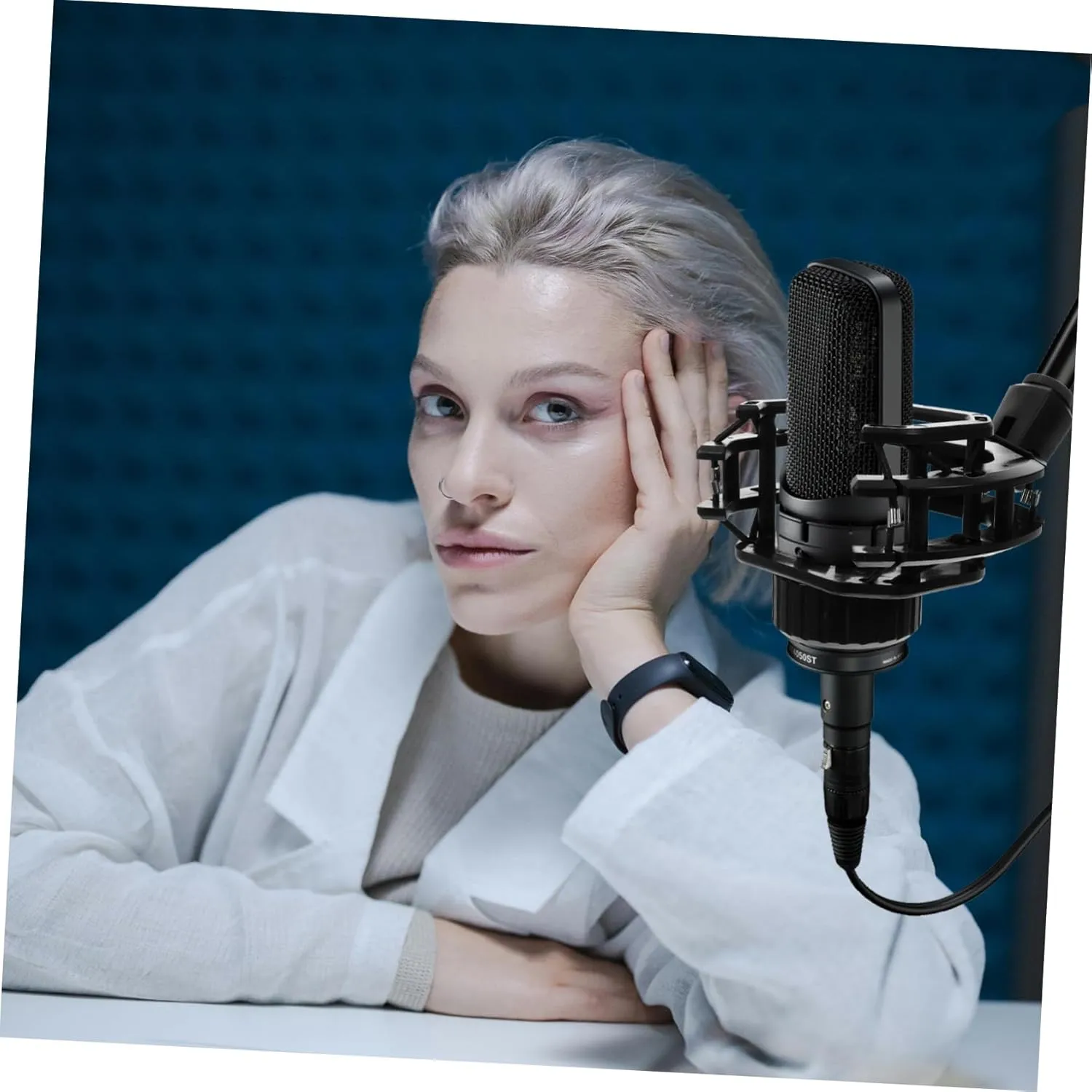 5pcs Mic Shockproof Holder Professional Microphone Shockmount Compact Design for Office Use