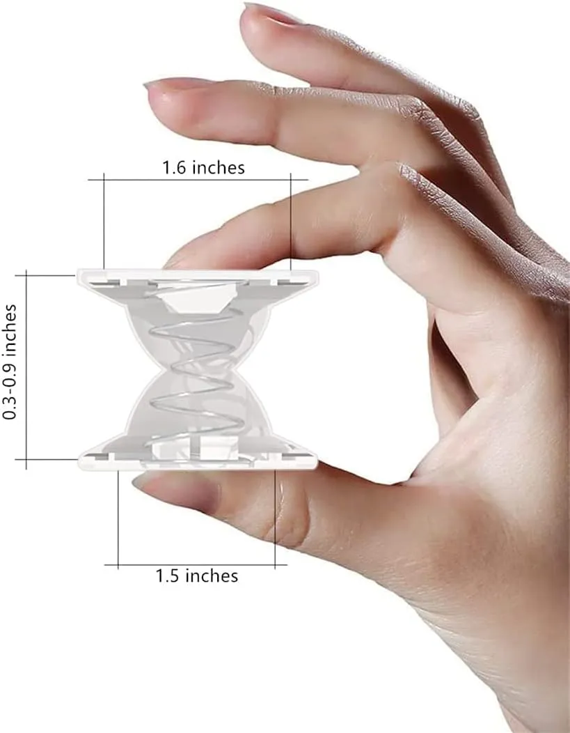 (6 Pack Collapsible Cell Phone Grip for Smartphones,Mobile Expanding Cellphone Holder Kicktand for Phone - Love Smile