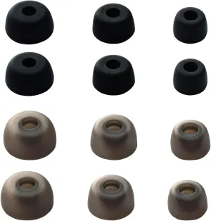 6 Pairs Silicone Ear Tips for Jabra Elite 75t/ 65t/ Active/ 7 Pro/Elite 3 Eartips Replacement Silicone for Jabra Earbuds, Black