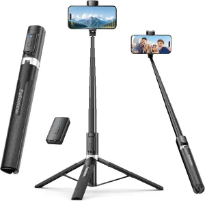 60'' Selfie Stick Tripod,Tripod for iPhone Wireless Remote for Selfies,Group Photograph,Video Recording. Phone Stand Compatible with iPhone Android Phone,Camera