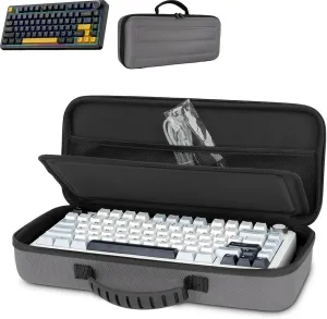 75% Keyboard Case, Hard Shell Travel Carrying Bag for Aula F75 Gasket Mechanical Keyboard, Compatible with ASUS ROG 75% Wireless Hot Swappable Gaming Keyboard