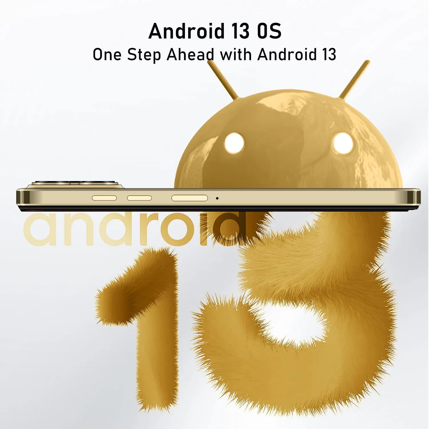 A14ProMax Unlocked Cell Phones 5G Smartphone,Android 13 Cell Phones Snapdragon 8Gen2 6.8" HD Screen 13MP 50MP 6800mAh Support Dual SIM Fingerprint Lock GPS Face ID (8GB 256GB, Gold)