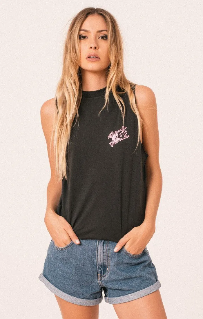 Afends Womens Vinyl - Graphic Bandcut Tee