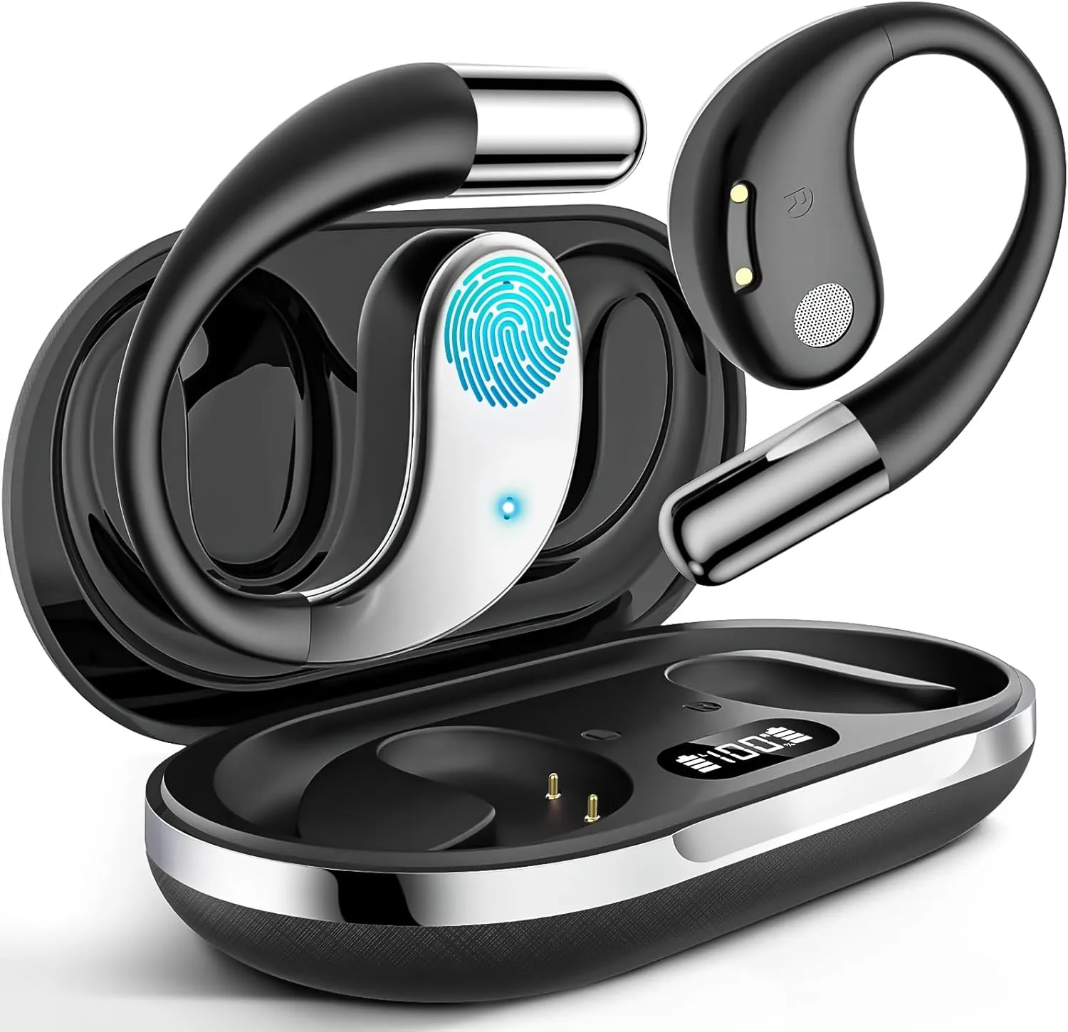 AI Language Translation Earbuds,Real-Time Translation Earbuds,144 Language & Accent Bluetooth Translator Device for Travel Business Learning Secure Fit Compact Design