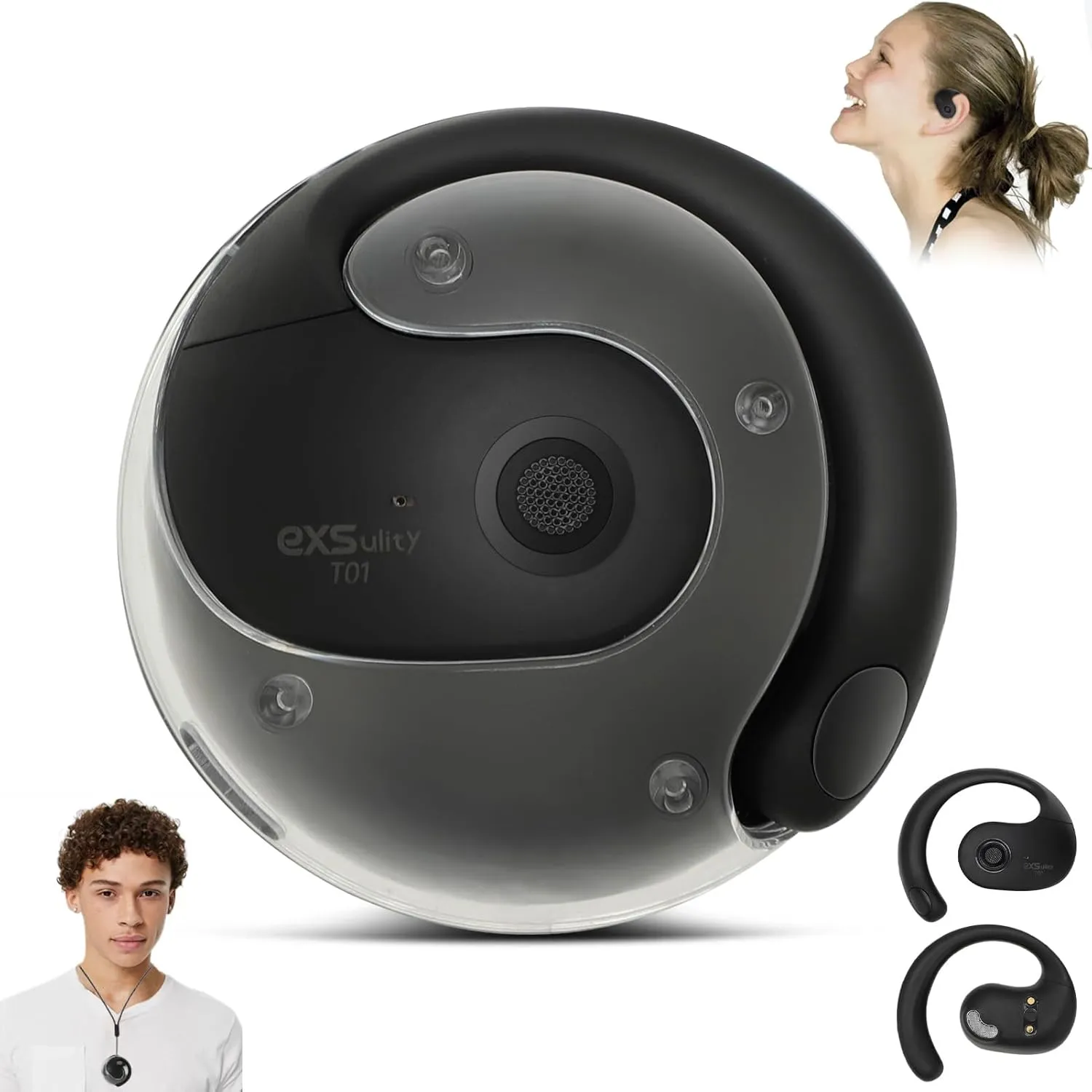 AI Language Translator Earbuds, 144 Online Languages Translation in Real Time & 5 Translation Modes for iOS & Android,Instant Translate Earbuds Ideal for Travel Business Learning(Black)