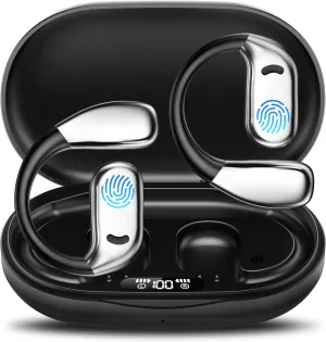 AI Language Translator Earbuds, OWS Real-Time 3-in-1 Translation Earbuds 144 Languages & Accents, Audifonos Traductores Ingls Espaol, Translation Device for Travel Business Learning, Black