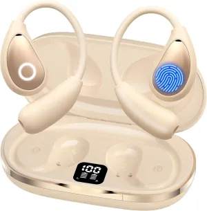 AI Translation Earbuds Real Time, 144 Language Translator Earbuds OWS 3-in-1 Translation Headphones, Translation Device for Travel Business Learning Compatible with iOS and AndroidOff-White