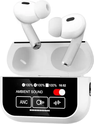 Ai Translation Earbuds Real Time 144-Language Translator Earbuds with Accent Support and 8-Language Offline Translator Device Two Way Translation Headphones for Language Learning Travel Business White
