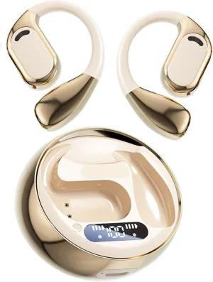 AI Translation Earbuds Real Time, 144-Language Translator Earbuds with APP Compatible with iOS & Android, Bluetooth 5.4 Wiress Headphones Translating Device for Travel and Business - Golden