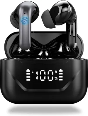 AI Translation Earbuds Real Time, 3 in 1 Language Translator Earbuds in Real Time 144 Languages & Accents, Translation Headphones Wireless Bluetooth Earbuds APP (Black, Small)