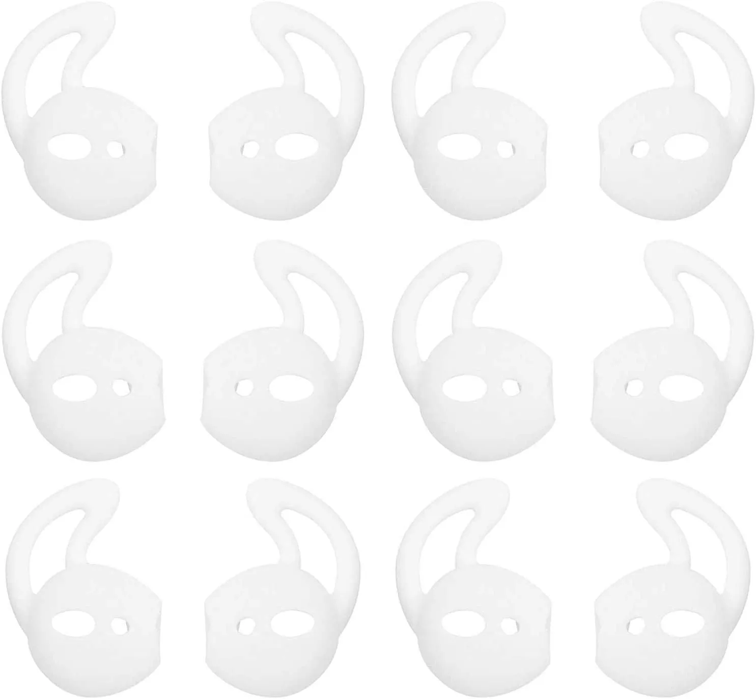 ALXCD Ear Tips Compatible with AirPods Headset MMEF2AM/A, 6 Pairs Anti-Slip Silicone Ear Tips Earbud Cover, Compatible with AirPods 1 Air Pod 2 Sport, 6 Pairs, White