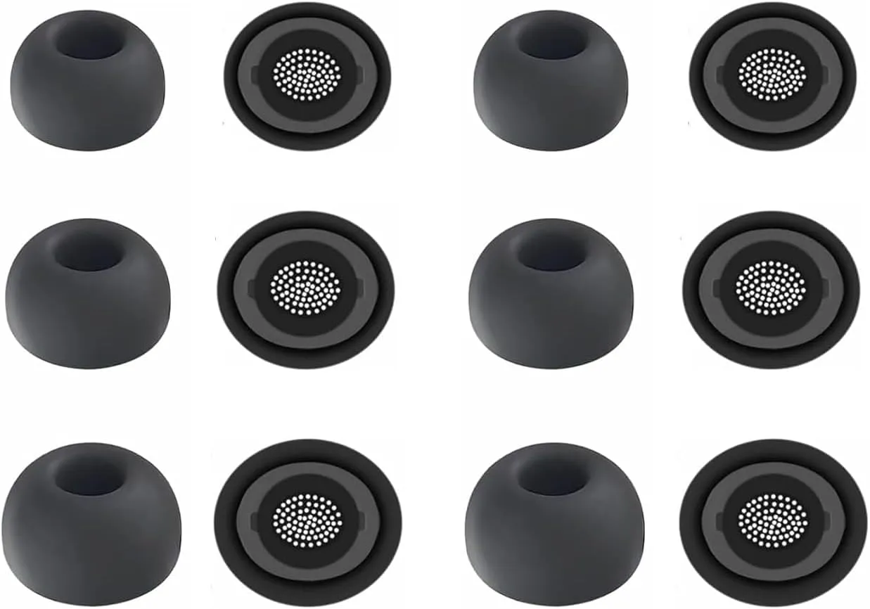 ALXCD Eartips Compatible with Galaxy Buds 3 Pro SM-R630N Earbuds, 6 Pairs S/M/L Sizes Silicone Ear Tips Earbuds Replacement Tips, Compatible with Galaxy Buds 3 Pro SM-R630 6 Pairs Gray sml