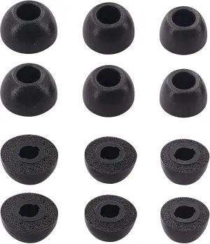 ALXCD Foam Eartips Compatible with Sony WF-1000XM4 Earbuds, S/M/L 6 Pairs Soft Memory Foam Ear Tips Earbuds Tips, Compatible with Sony WF-1000XM4 6 Pairs Black SML