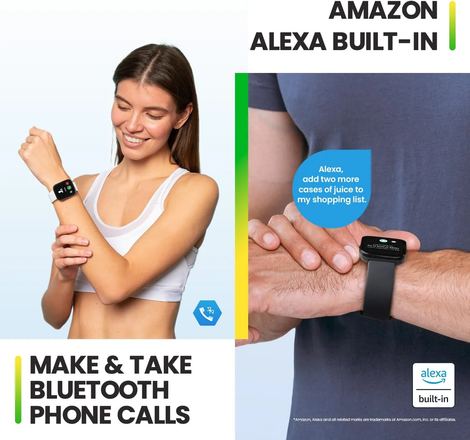 Amazfit Bip 5 Smart Watch 46mm, GPS, Amazon Alexa Built-in, Bluetooth Calling, 10-Day Battery, Heart-Rate & VO2 Max, Sleep Health Monitoring, AI Fitness Tracker App, for Android & iPhone, Pastel Pink