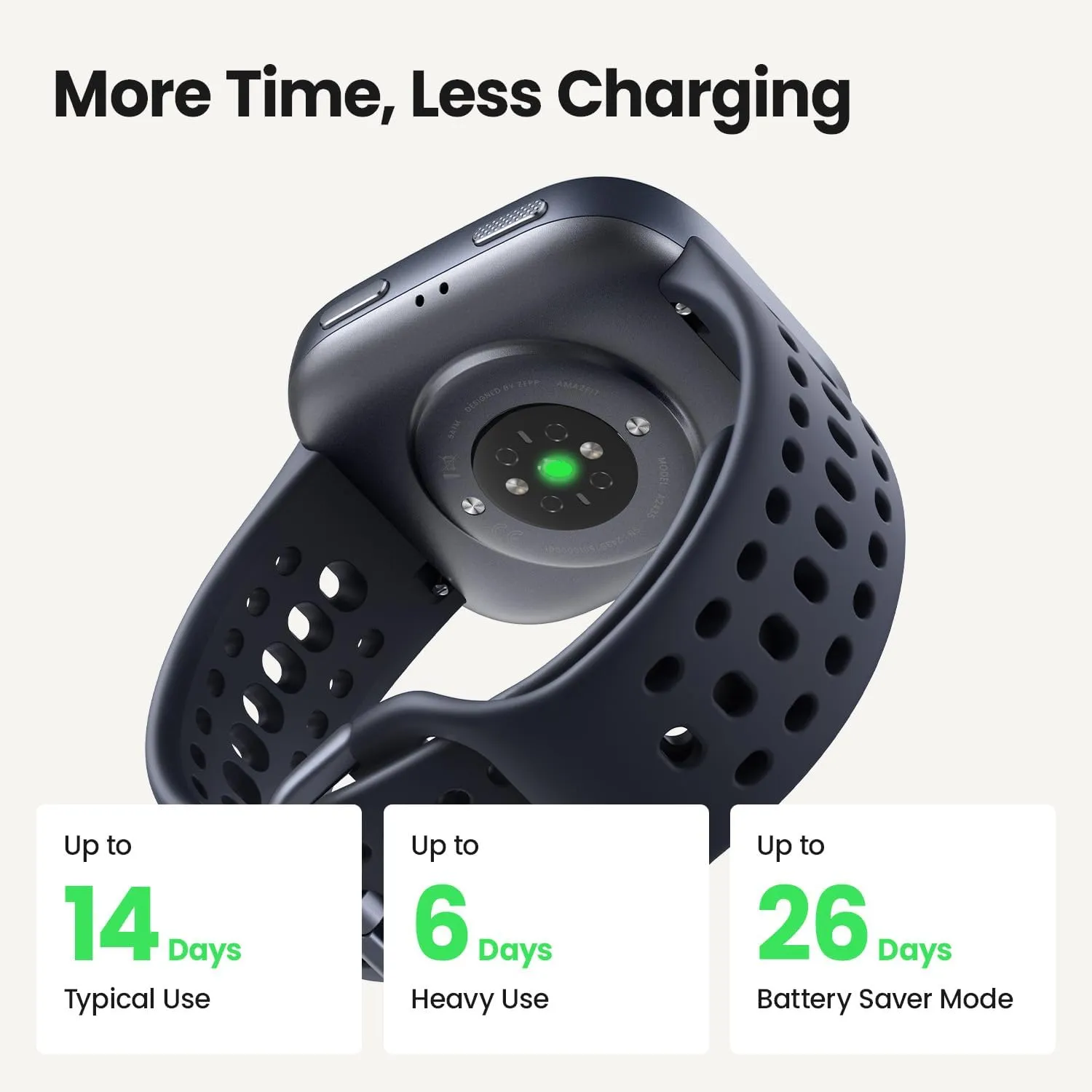 Amazfit Bip 6 Smart Watch 46mm, 14 Day Battery, 1.97" AMOLED Display, GPS & Free Maps, AI, Bluetooth Call & Text, Health, Fitness & Sleep Tracker, 140  Workout Modes, 5 ATM Water-Resistance, Stone