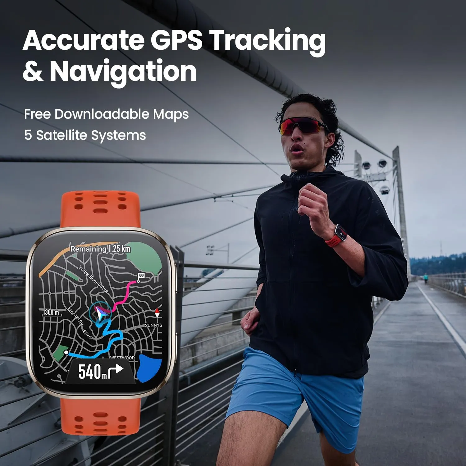 Amazfit Bip 6 Smart Watch 46mm, 14 Day Battery, 1.97" AMOLED Display, GPS & Free Maps, AI, Bluetooth Call & Text, Health, Fitness & Sleep Tracker, 140  Workout Modes, 5 ATM Water-Resistance, Stone