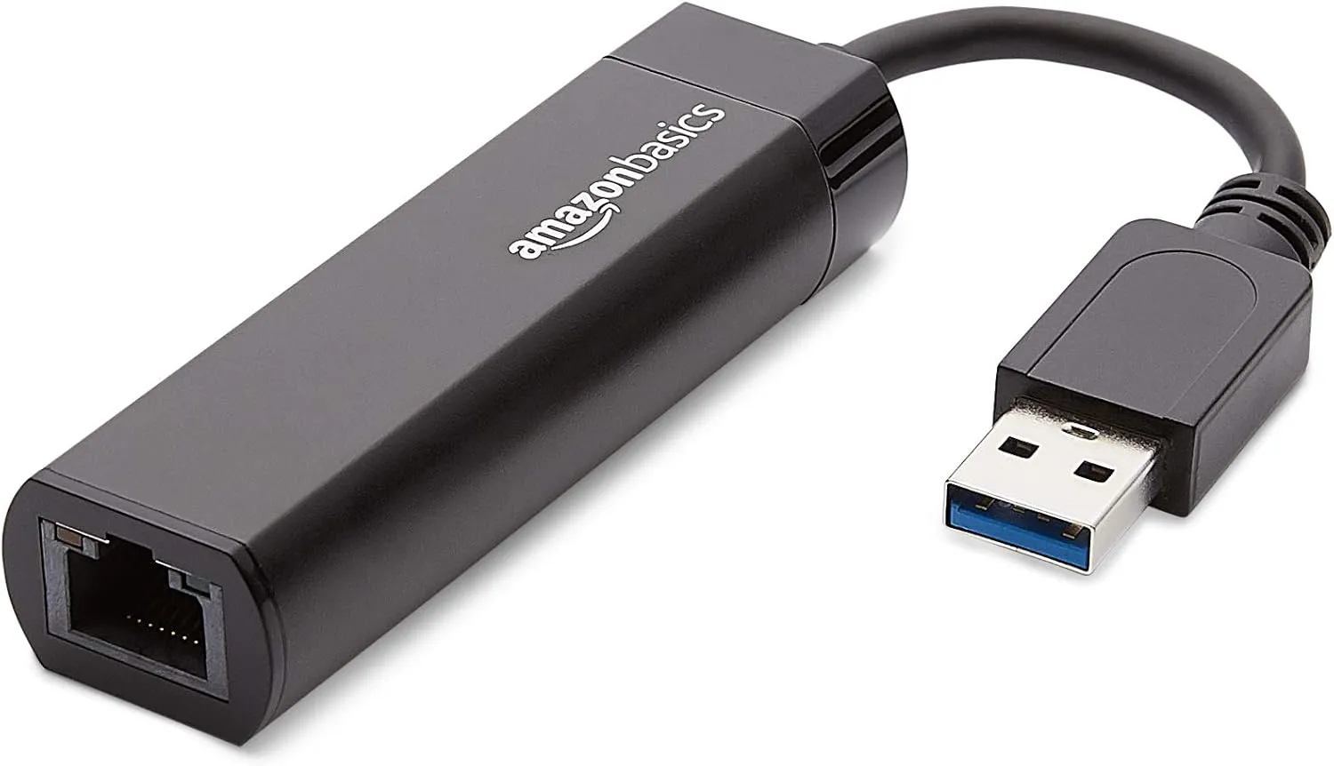 Amazon Basics USB 3.0 to 10/100/1000 Gigabit Ethernet Internet Adapter, 10-Pack, Black