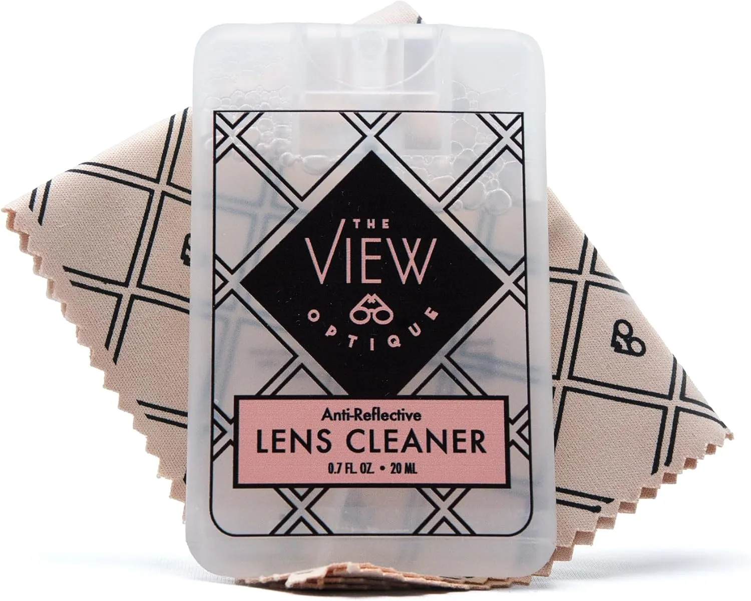 Anti-Reflective Safe lens Cleaner Spray Kit  (1) 0.7oz Glasses Cleaner Spray, (1) Microfiber Cloth for Eyeglasses, Sunglasses, Lenses, Screens and Camera Cleaning Kit (2 Piece Set)