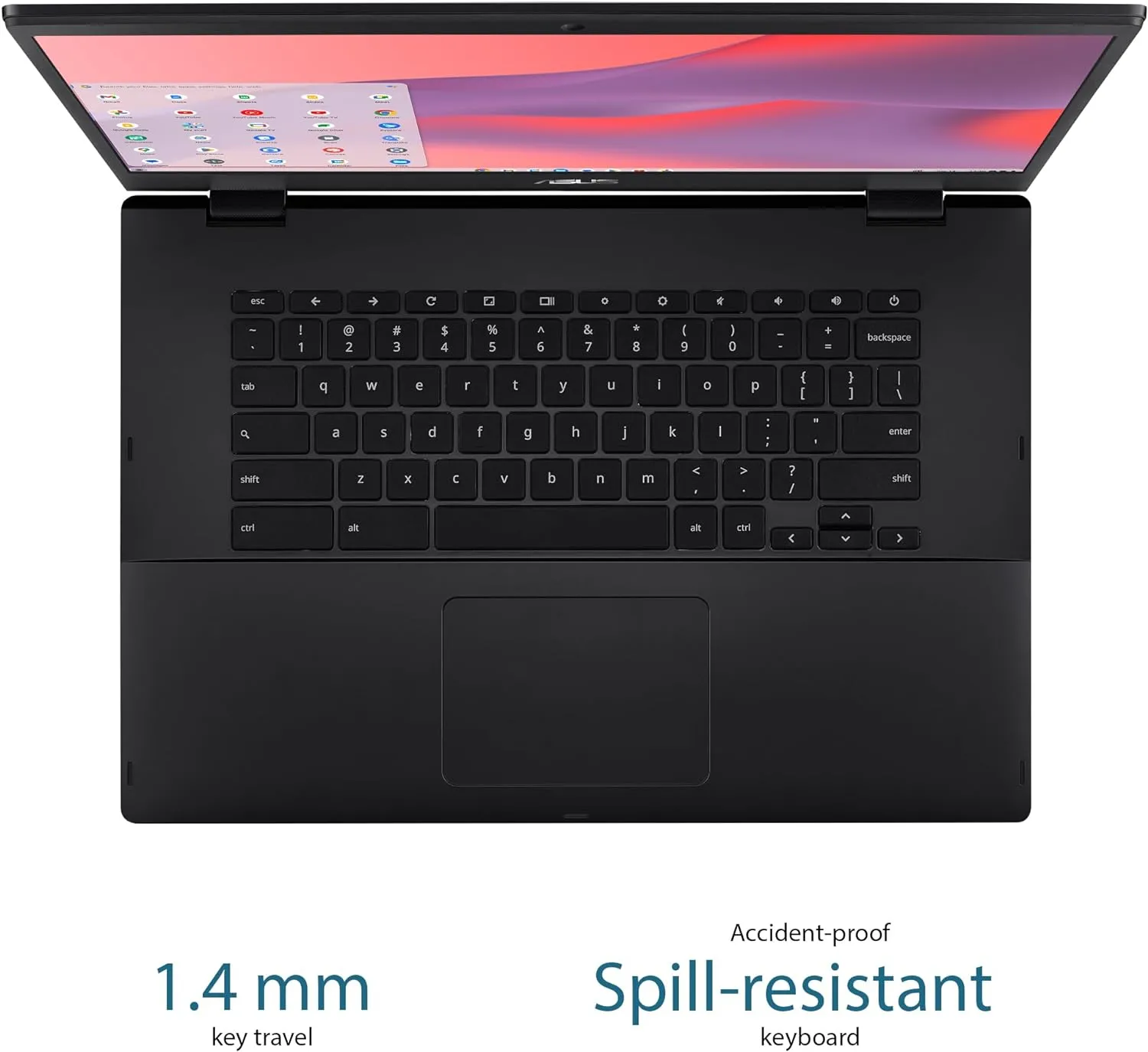 ASUS Chromebook CX1, 15.6" Full HD NanoEdge Display, Intel Celeron N3350 Processor, 64GB eMMC Storage, 4GB RAM, Spill-Resistant Keyboard, Chrome OS, Mineral Gray, CX1500CNA-WS44F, Refurbished