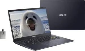 ASUS HD 14-inch Laptop, Intel Celeron N4020 Processor, 4GB RAM, 64GB eMMC Flash Memory, Intel HD Graphics 500, HD Webcam, Stereo Speakers, Black, Windows 11S, 32GB Snowbell USB Card (Renewed)