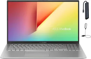 ASUS VivoBook 15.6 inch FHD (1920x1080) Laptop, AMD Quad Core Ryzen 5 3500U, 2.1GHz, 12GB DDR4, 512GB PCIe SSD, AMD Radeon Vega 8 Graphics, WiFi, Windows 10 Home, Silver with Accessories