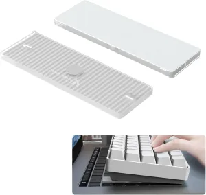 Attack Shark Laptop Mount for Desk, Suitable for External Keyboards AK820, F75, R65, X68, K85, etc. Ultra-Light Magnetic Clear Computer Stand, Suitable for MacBook Air/Pro, Lenovo, HP, DellWhite