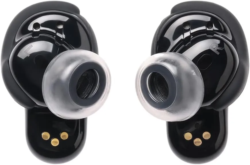 AZLA SednaEarfit Crystal for Bose Earbuds 2 Pair - Bose Earbuds Replacement Tips - Compatible with Bose Quietcomfort Ultra Earbuds, Bose QC Earbuds II (L)