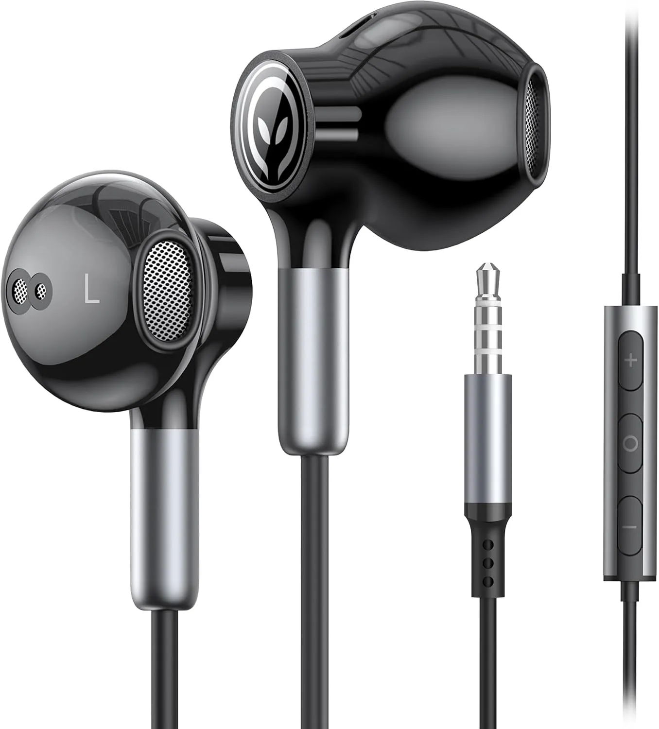 BENEWY Wired Earbuds with Microphone, Wired Earphones in-Ear Headphones, Volume Control, Powerful Bass and Clear Audio, 3.5mm Jack Earbuds for iPhone, iPad, Laptop, Computer, MP3