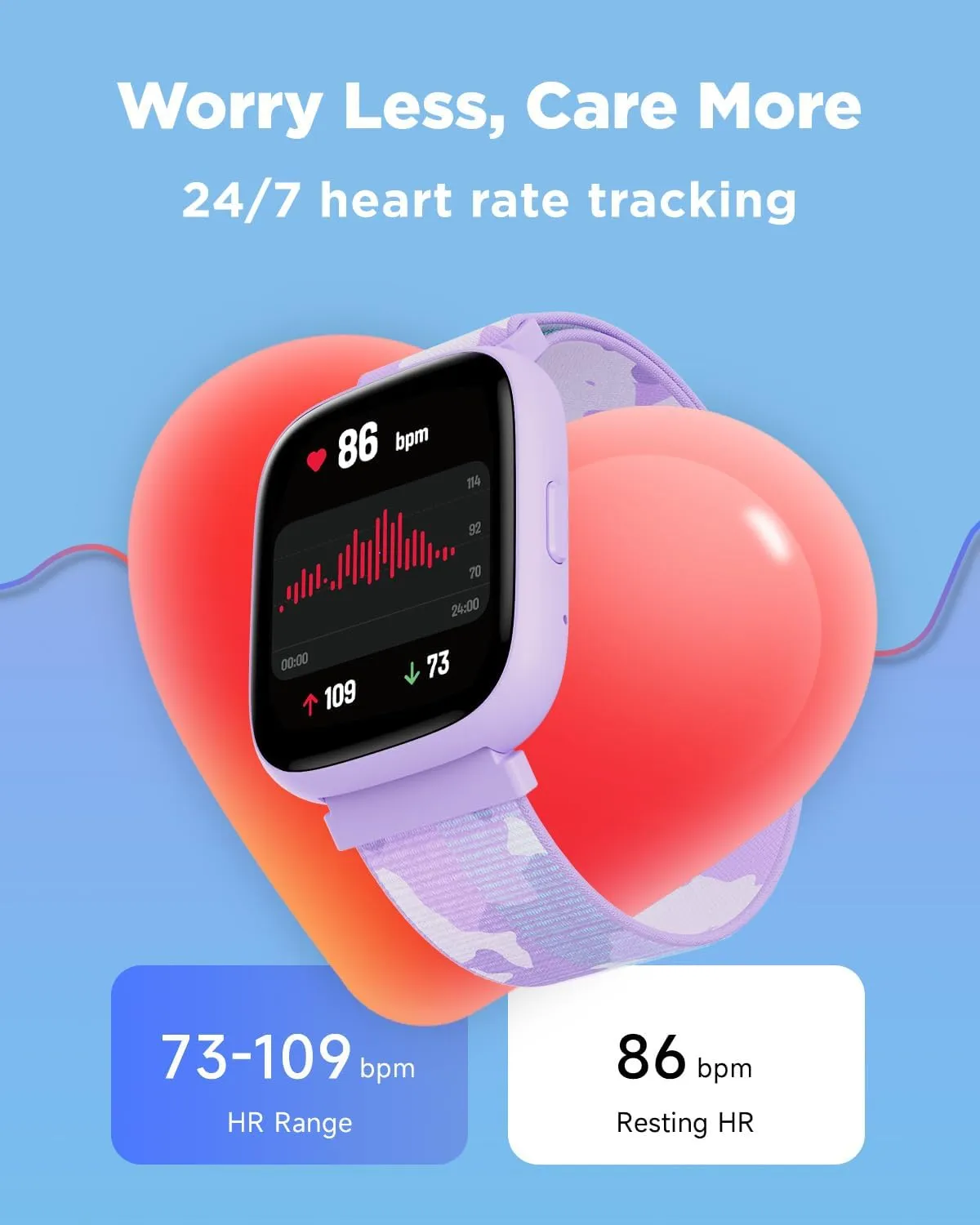 BIGGERFIVE Smart Watch for Kids, 1.8" Fitness Tracker Watch Pedometer, Heart Rate, Sleep Monitor, IP68 Waterproof, Calorie Step Counter, Puzzle Game with/Without APP for Girls Teens 5-16, 2 Straps