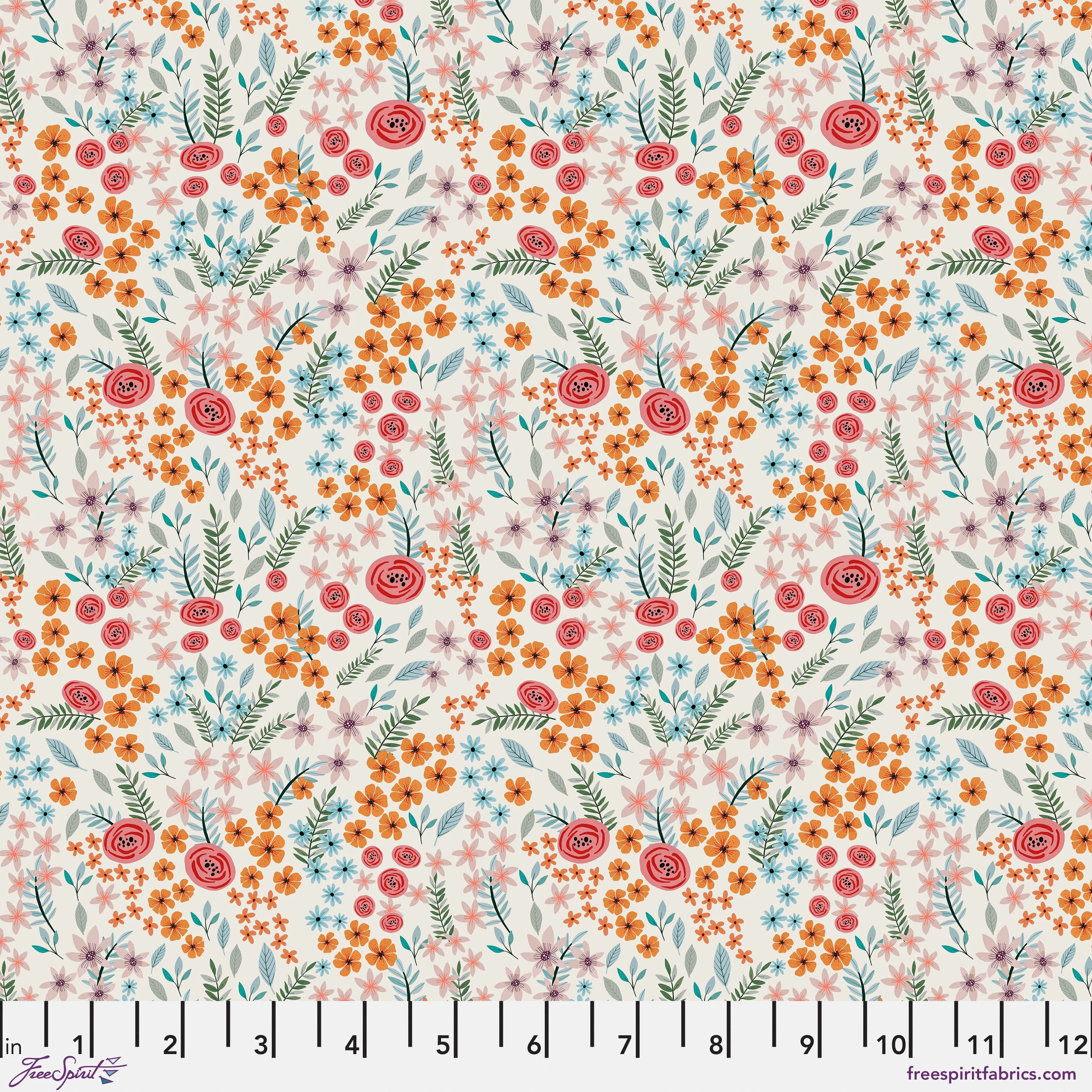 Bird Garden - Malena Eggshell by Mia Charro for Free Spirit
