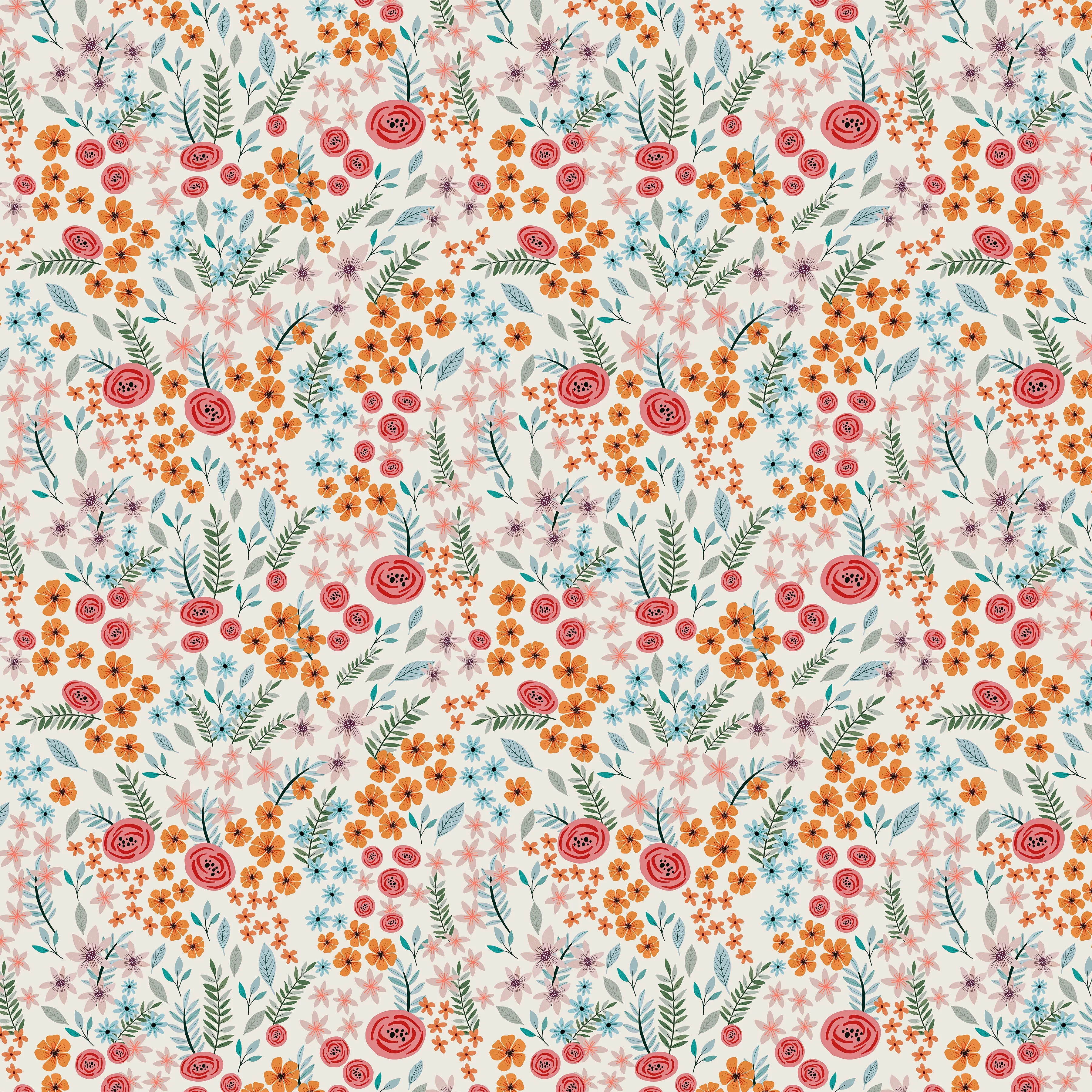 Bird Garden - Malena Eggshell by Mia Charro for Free Spirit