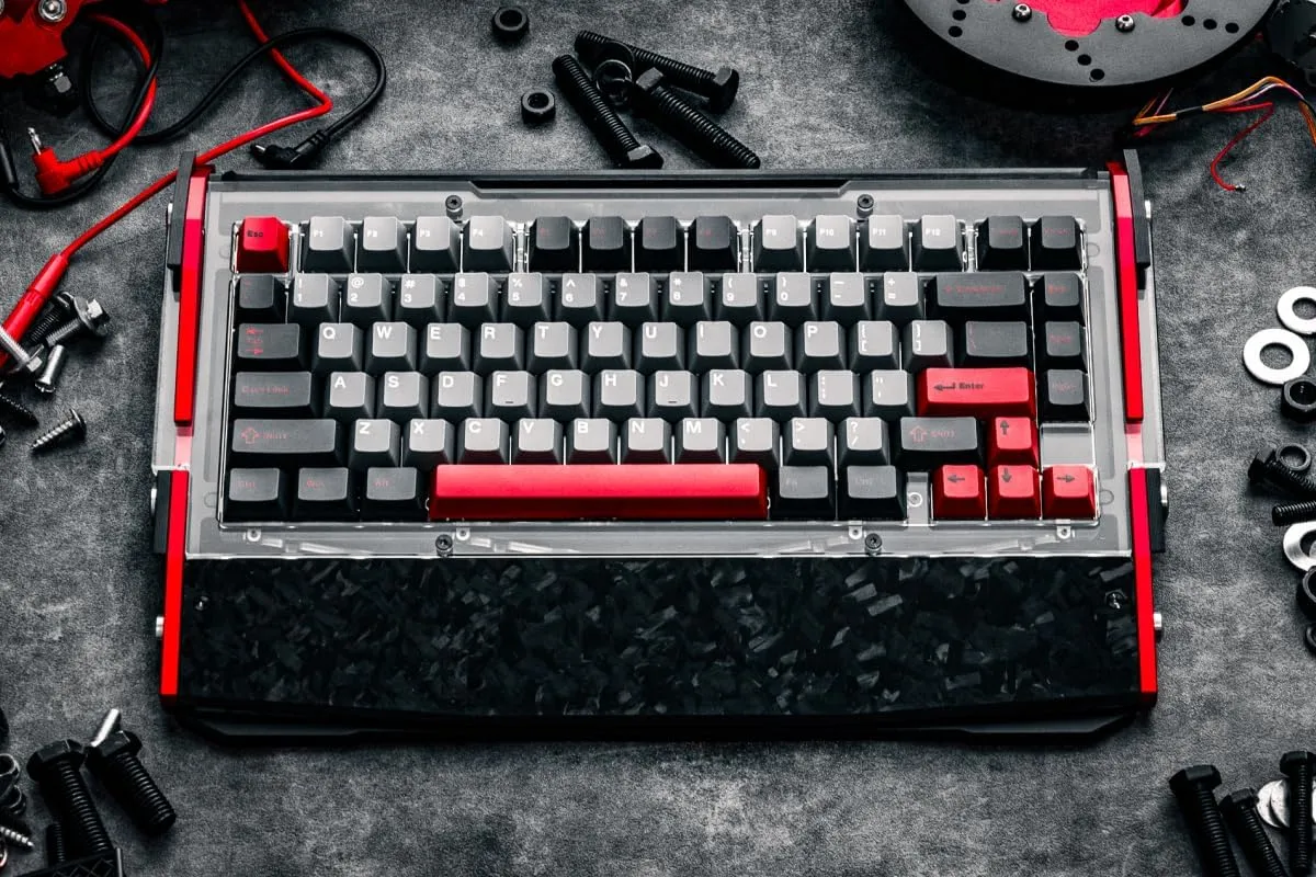 Black Diamond RT Hall Effect Magnetic Gaming Keyboard 75%, 0.04mm Accuracy, 8k Polling Rate, 0.25ms Latency, Leaf Spring Mount Mechanical Feel, Custom Fixed-Wall Magnetic Switch, Alpine White