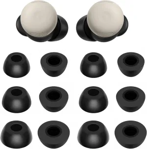 BLUEWALL 6 Pairs Foam Ear Tips Compatible with Pixel Buds Pro 2, 6 Pairs S/M/L Sizes Replacement Memory Foam Earbuds Tips, Compatible with Pixel Buds Pro 2 Black