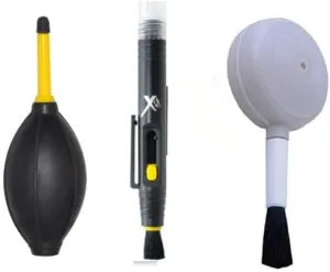 Camera Cleaning Kit with Camera Cleaning Pen Brush, Air Blaster Blower and Lens Brush Blower Brush Dust Cleaner for Lens, Camera, SLR, Telescope, Magnifying Glass, Phone
