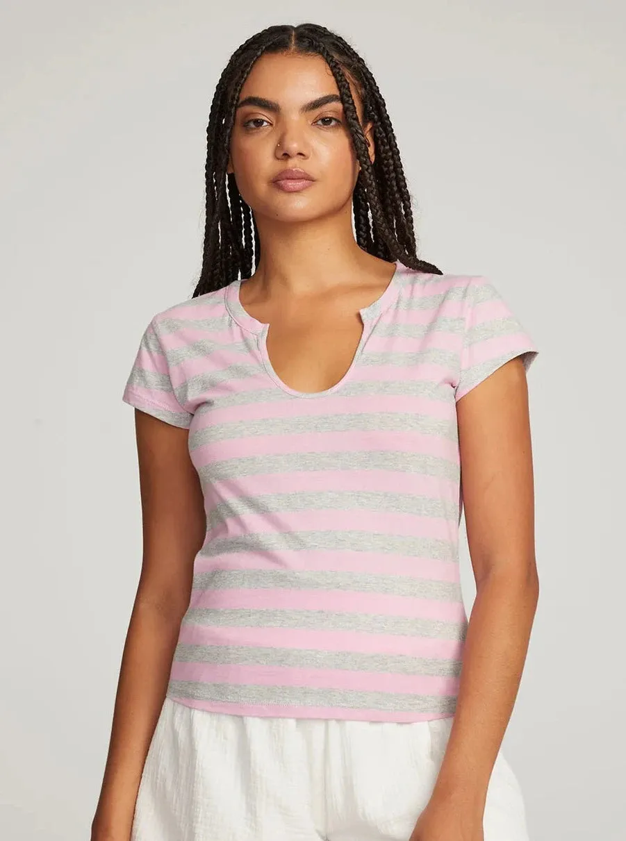 Chaser Chandler Pastel Lavender Stripe Tee
