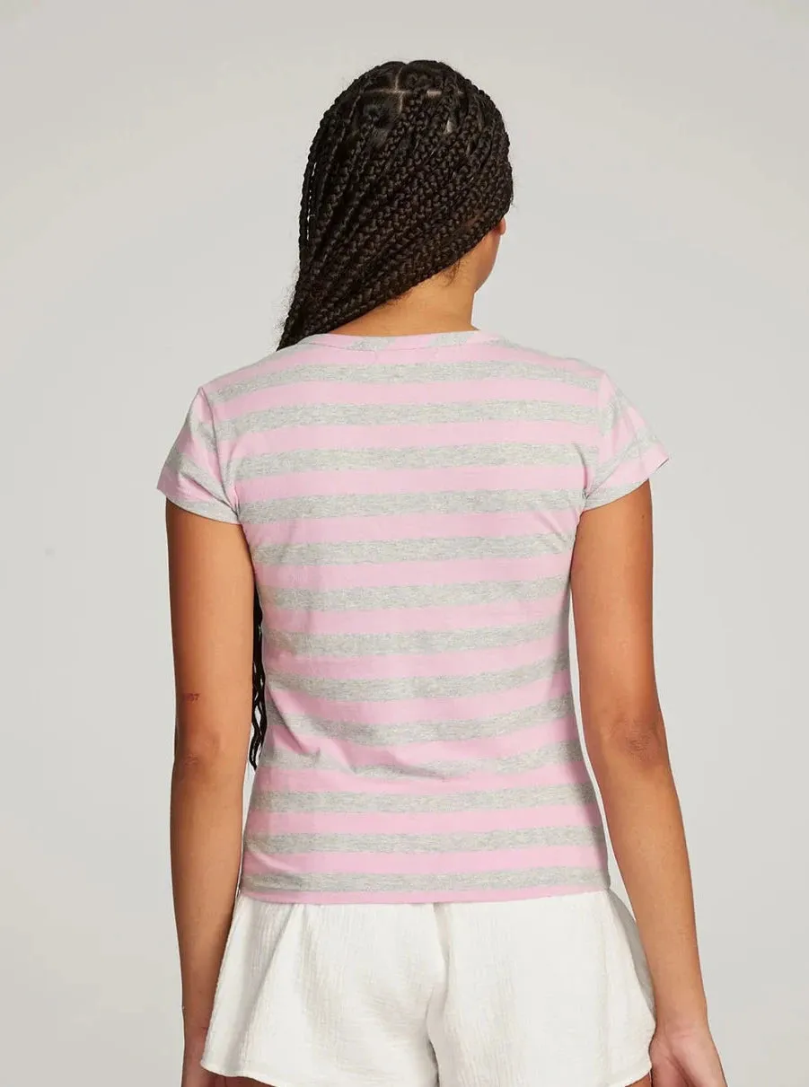 Chaser Chandler Pastel Lavender Stripe Tee
