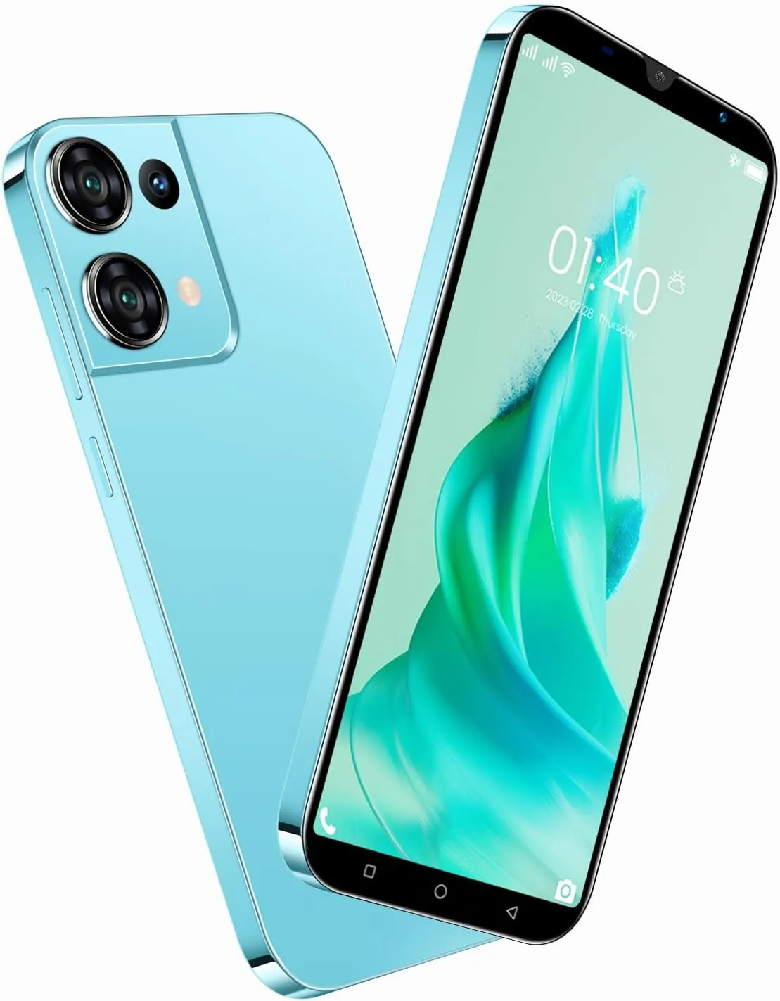 Cheap Mobile Phones, 5.0" IPS Display, Android 9.0, Dual SIM Dual Camera, Quad Core, 16GB ROMExpandable up to 128GB, Support WiFi/Bluetooth/FM, Face Unlocked Phones (Reno9pro-Ching)