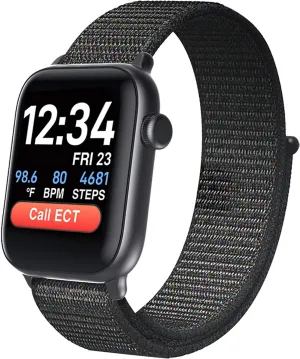 COCO Bluetooth Comfortable Health Monitoring Smartwatch for Seniors  Heart Rate, Body Temperature, Blood Oxygen, Activity Tracking, Medication Reminder, Personal Emergency PERS