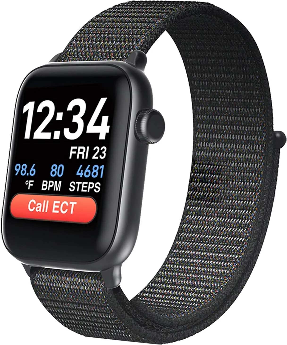 COCO Bluetooth Comfortable Health Monitoring Smartwatch for Seniors  Heart Rate, Body Temperature, Blood Oxygen, Activity Tracking, Medication Reminder, Personal Emergency PERS