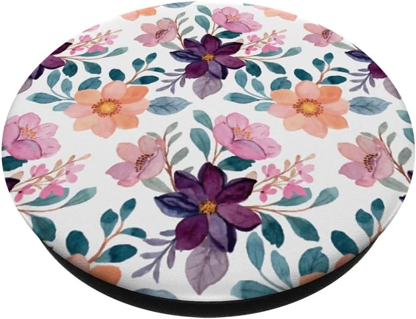 Colorful Watercolor Floral Flower Design PopSockets PopGrip: Swappable Grip for Phones & Tablets