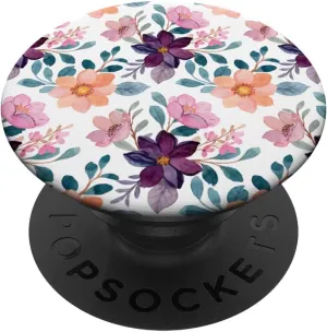 Colorful Watercolor Floral Flower Design PopSockets PopGrip: Swappable Grip for Phones & Tablets