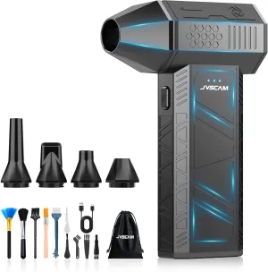 Compressed Air Duster - Electric Air Duster with Brushless Motor - 3 Gear Adjustable Cordless Air Blower - Rechargeable Air Duster for PC, Keyboard, Car, Outdoors, Home (X3)