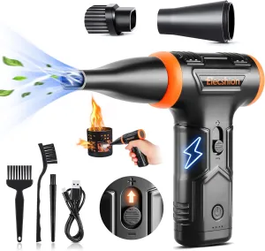 Compressed Air - Electric Air Duster, 50 mph Wind Variable Speed Canned Air for PC/Computer/Blaster/Electronics/Home Cleaning, 110000RPM Air Blower to Spray Air Can Dust Off Keyboard Cleaner