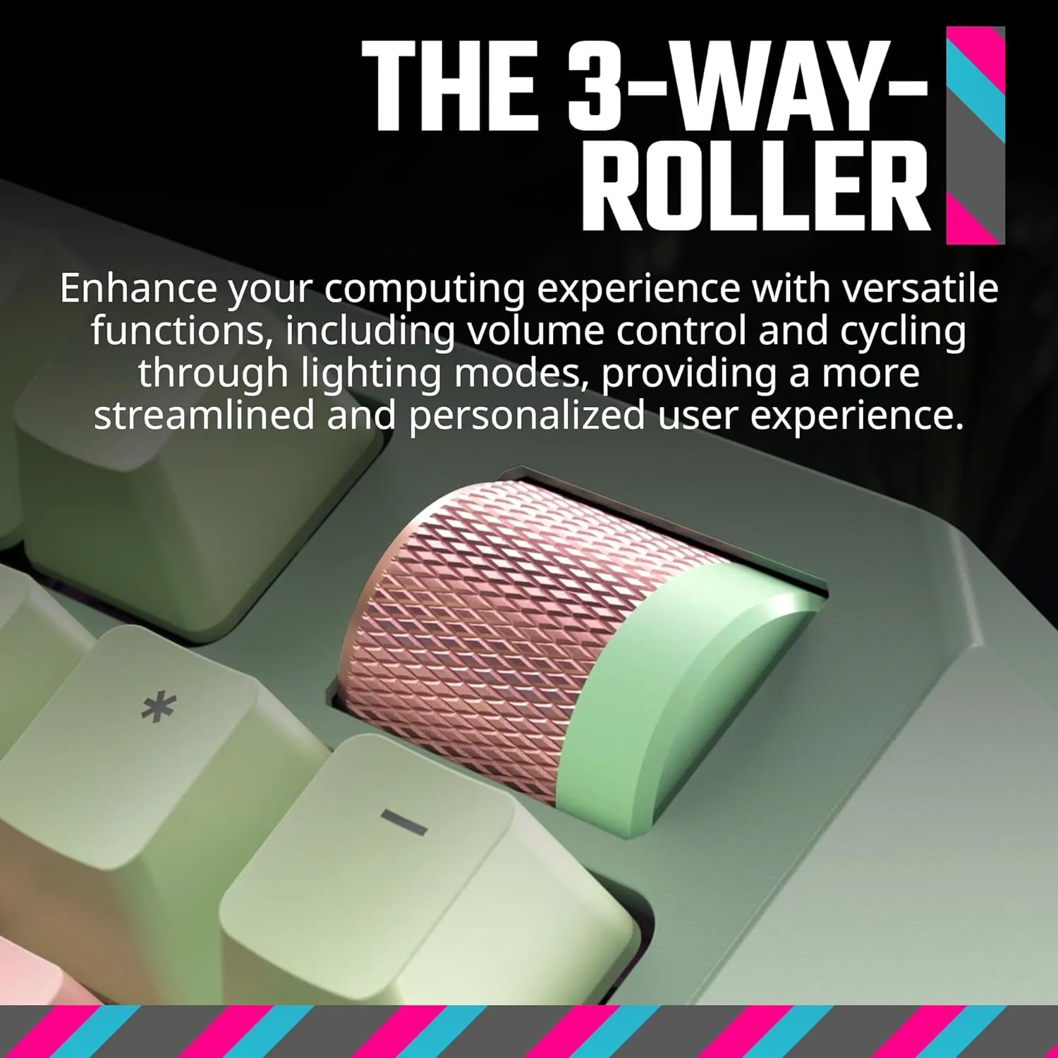 Cooler Master MK770 Macaron Wireless Mechanical RGB Gaming Keyboard, Kailh Box V2 Click White Switches, Gasket Structure, Hot-Swappable, Bluetooth|2.4GHz, Tactile 3-Way Dial, QWERTY (MK-770-MCKW1-US)